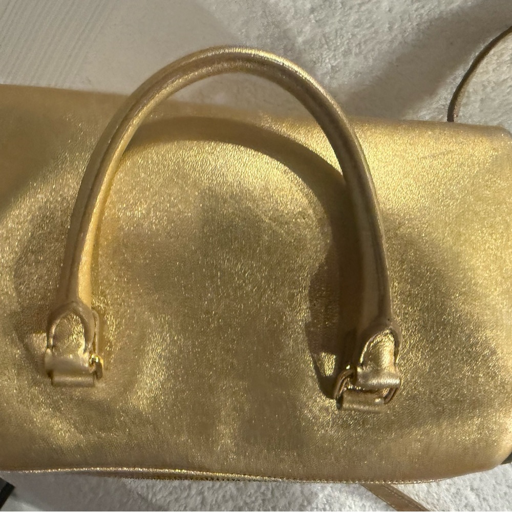YSL Saint Laurent Gold Crossbody Bag - Picture 3 of 12